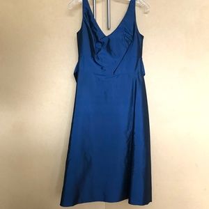 Ann Taylor Navy Blue Silk Dress Size 4 EUC